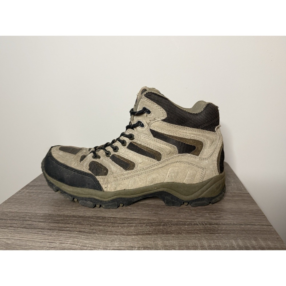 Men's Adventuridge Size 11 Tan Leather Comfort Hiking Outdoor Boots Lace Up 1425